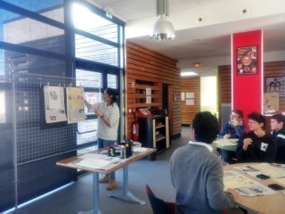 Cours de papier découpé au lycée St-Exupéry